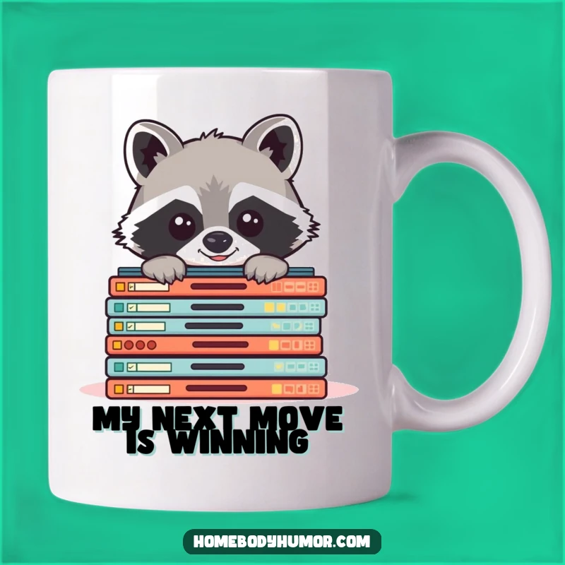 Funny Raccoon Board Game Lover Mug - Perfect Gift for Game Night Enthusiasts