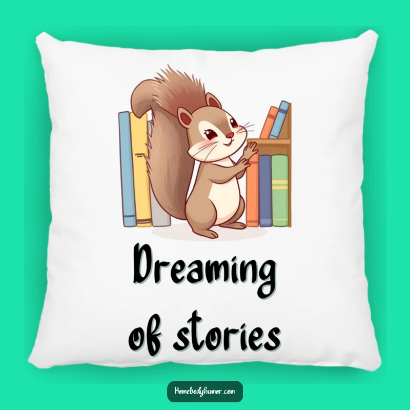 Funny Squirrel Book Pillow - Cozy Reading Companion for Book Lovers