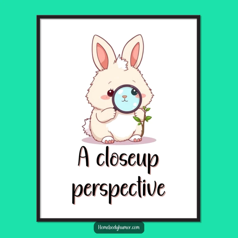 Funny Bunny Plant Art Digital Print: Instant Whimsical Humor for Walls