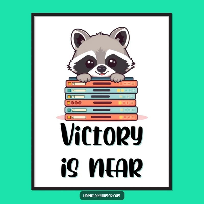 Funny Raccoon Board Game Digital Art - Instant Humor for Your Walls