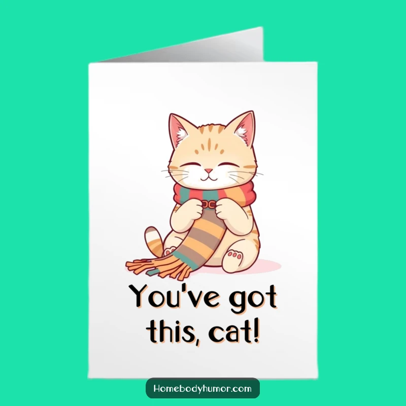 Free Printable Cat Congrats Card: Cozy Achievement Downloadable Art & Gift