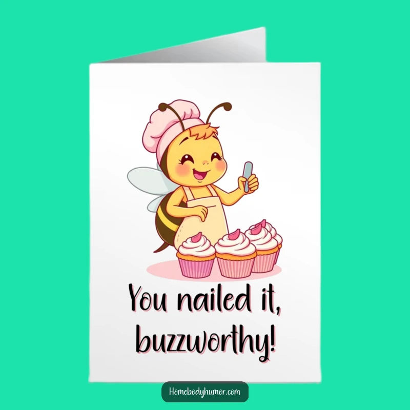 Free Printable Bee Congrats Card: Sweet Success Downloadable Art & Gift