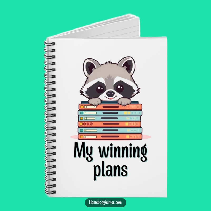 Funny Raccoon Board Game Notebook - Jot Down Strategies in Style